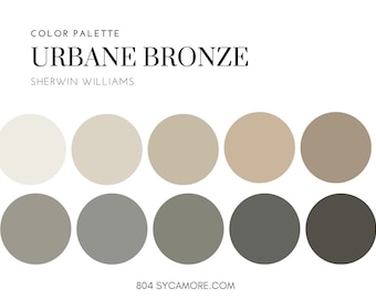 Urbane Bronze Sherwin Williams Whole Home Color Palette - Interior ...