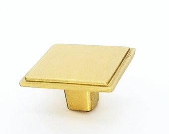 Brass hardware - Addison knob - cabinet and furniture hardware