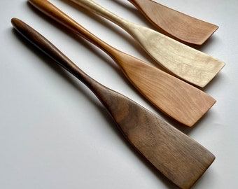 Handmade Wooden Kitchen Utensils, Thin Large Spatula