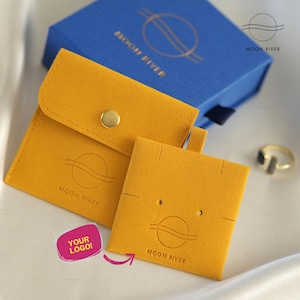 50 Sets(Bag + Insert + Box) Custom Branded Jewelry Packaging For Businesses, Logo Jewelry Packaging Box and Bag, Necklace, Earring, Bracelet