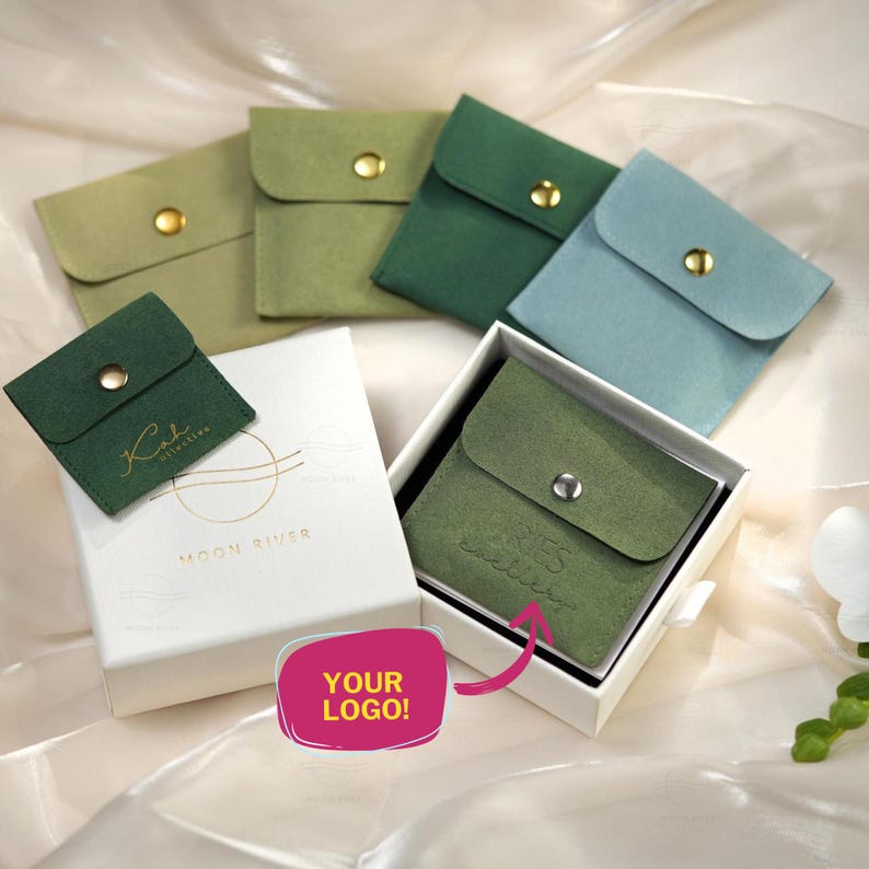 Bulk, Wholesale Custom logo Jewelry Packaging For Jewelry Businesses, Business Logo Jewelry Pouches, Necklaces, Earrings, Rings, Bracelets