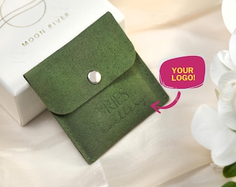 100pcs High Quality Custom logo Jewelry Packaging For Jewelry Businesses, Business Logo Jewelry Pouches, Necklace, Earrings, Ring, Bracelet