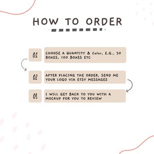 3 simple steps to order Bulk 50pc Custom Logo Jewelry Packaging For Businesses, High Quality Business Logo Textured Jewelry Box , Necklace, Earrings, Ring, Bracelet