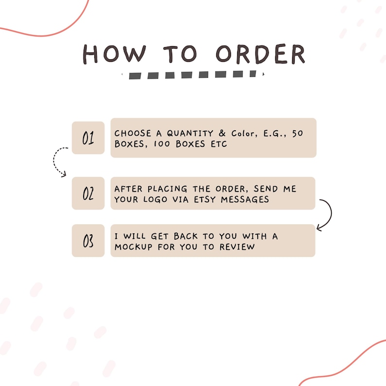 3 simple steps to order Bulk 50pc Custom Logo Jewelry Packaging For Businesses, High Quality Business Logo Textured Jewelry Box , Necklace, Earrings, Ring, Bracelet