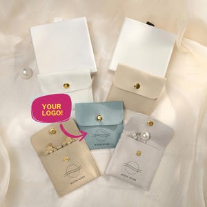 Bulk High End Custom logo Jewelry Packaging For Businesses, High Quality Business Logo Jewelry Pouches, Necklace, Earrings, Ring, Bracelet