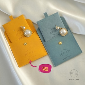 Bulk Custom Jewelry Packaging with Logo – Small Jewelry Business Packaging Solution, Branded Pouches, Low MOQ, Necklace, Earrings, Ring