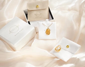 Exemple de lien pour emballage de bijoux avec logo personnalisé pour entreprises, sacs à bijoux avec logo d'entreprise de haute qualité, collier, boucles d'oreilles, bague, bracelet