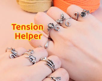 Adjustable Yarn Guide Ring - Crochet Knitting Tool, Tension Helper