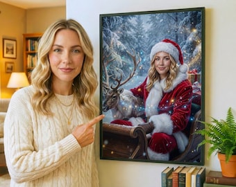 Custom Mrs. Claus Portrait – Personalized Christmas Gift (Digital Download)