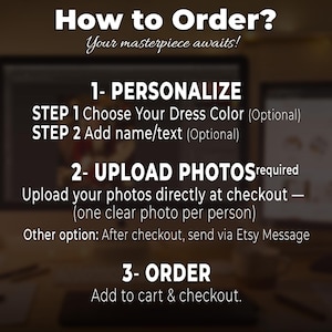 Three-step ordering guide for the custom princess portrait
