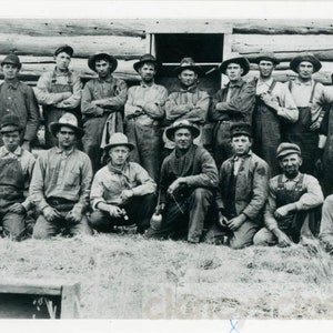 foto d'epoca 1970 A Threshing Crew Men & 14 anni 40 C