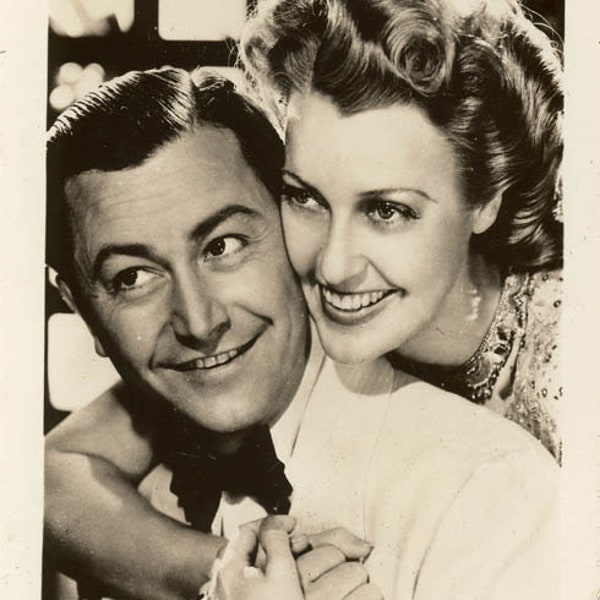 vintage photo 1940s Robert Young & Jeanette Macdonald Hollywood CA Movie Stars13N