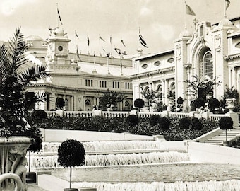 vintage photo 1909 Alaska-Yukon Pacific Exposition 1909 Court of Honor Cascades RARE Expo 19 R