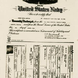 vintage photo 1946 Honorable Discharge United States Navy Snapshot