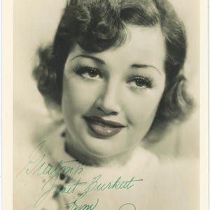 vintage photo 1930s Hollywood Star Singer Arline Judge Autographed 5X7 Hand Colored
