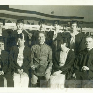 vintage photo 1918 Albion Michigan Graduates from 1914 Re-Union Olga McGuire Valedictorian