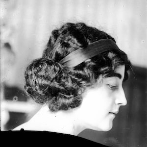 vintage photo Art Print Artist Model French Woman Thoughtful Profile 1900