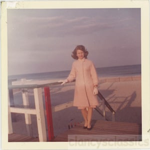 vintage photo 1964 YOung Lady at Point Pleasant Easter Day 24 E