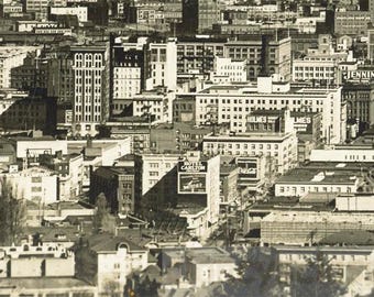 Portland Oregon Mt Hood von den Höhen 1908 Vintage Fotodruck