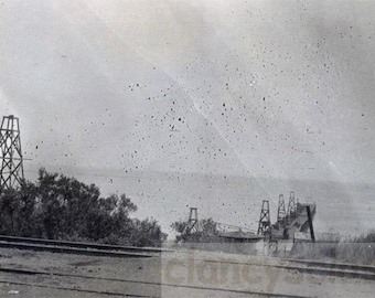vintage photo '15 USA Family Travels East-West Car Midway Sunset Oil Field Huntington Bch area 64 O