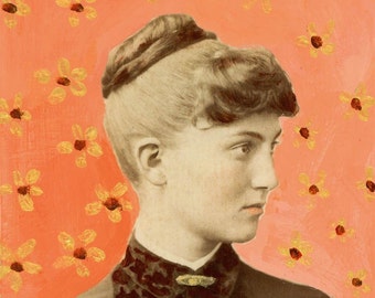 Young Woman from SAginaw Painted Photo GReeting Card