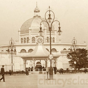 vintage photo Expo Bandstand Clock Pan Pacific Domed Bldg Bandstand w CLock 35 S