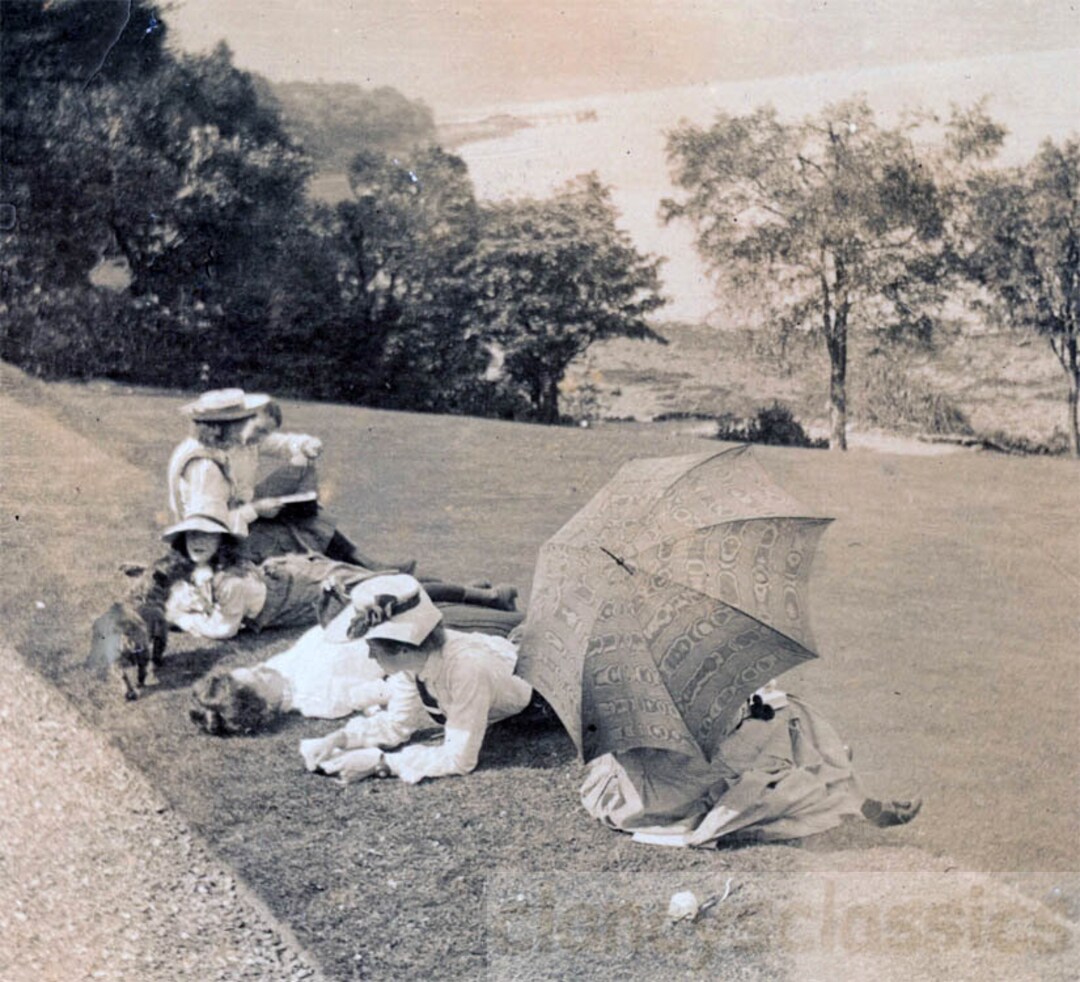 Vintage Photo 1906 Scotland Family Vacation Leisure Time Books Etsy