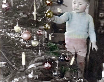 Little Boy w Christmas Tree Ornament