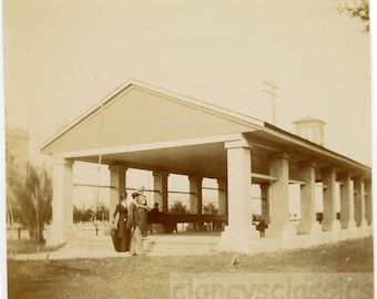 vintage photo 1890s Albumen Print Old Slave Market St Augustine Florida20 G