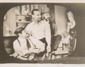 vintage photo 1950s Early Daytime Television Scene Woman Characters66 B