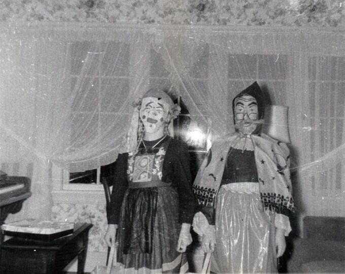 Vintage Photo 1960s Halloween Scary Mask Children Snapshot 7N - Etsy