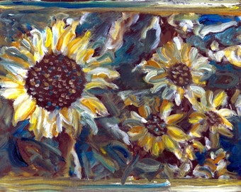 Tribute to VAn GOgh Sunflowers Fine ARt Painted Photography