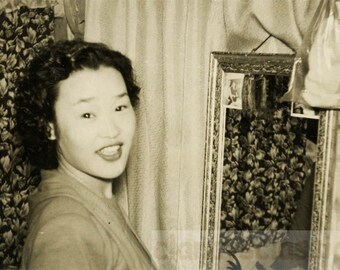 vintage photo 1955 Yashika in Korea Isn't She Sweet Soldier's Girlfriend in Korean War7 D