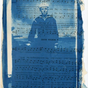 2005 Cyanotype Sailor Boy original Sheet Music Vintage