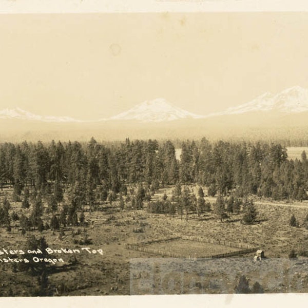 1920 Three sisters From sisters Oregon Postmark Military Training Camp Portland RPPC 20 H