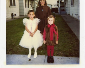 vintage Foto Vintage Polaroid Kinder Halloween Kostüme Engel Native American Bear 48 D