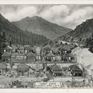 vintage Postkarte 1922 Tent City Eldorado Springs Colorado Postkarte 1 L