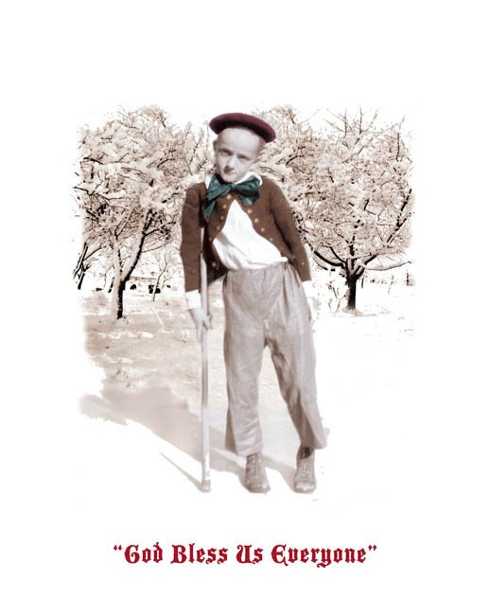 Tiny Tim Dickens Christmas God Bless Us Vintage Holiday Etsy