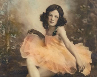 Anna Ballerina Beauty Tinted Vintage Photo Print