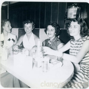 Vintage Photo 1972 Sorority Night Girls at Drive in Juke Box 68 S