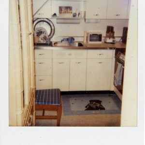 vintage photo 1960 Kitchen Cool Color Mid Century Modern Look polaroid