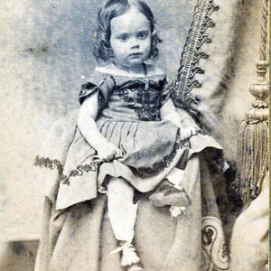 ヴィンテージ写真 1865年 少女 南北戦争 ERra Jordan & Co NYC CDV 20 Z