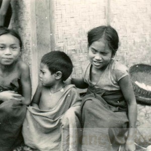 vintage photo 1948 3 image Photo Strip Indonesia Torajan Tongkonan Homes 52 N