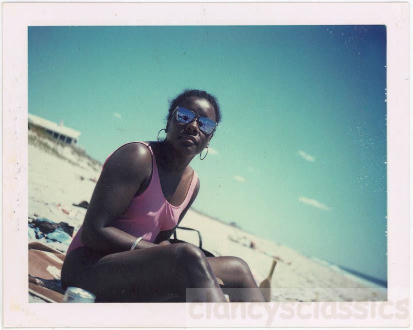 Vintage Photo 1970 Lady African American Beach Photographer Reflection ...