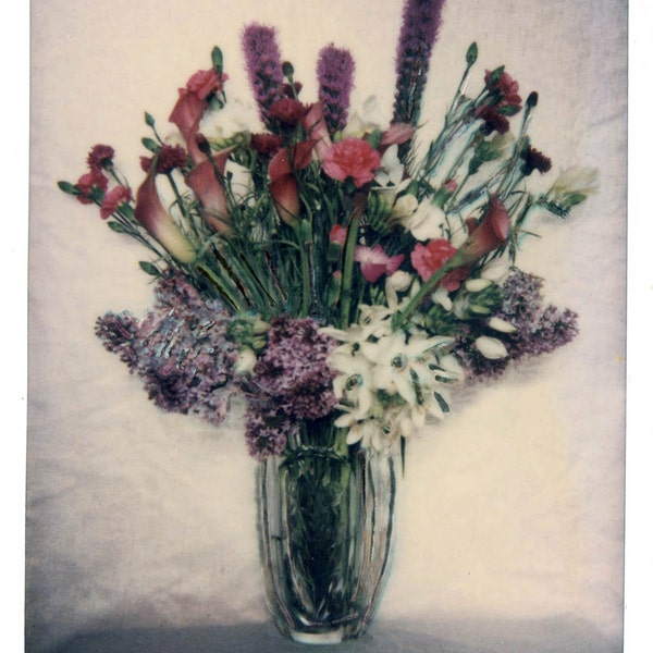 SX70 Photo Print Mix Bouquet Lillies Color Photography