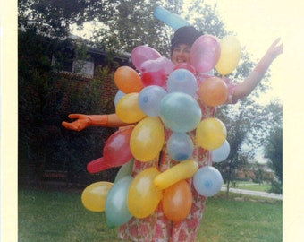 vintage photo Instant Download Balloon Lady