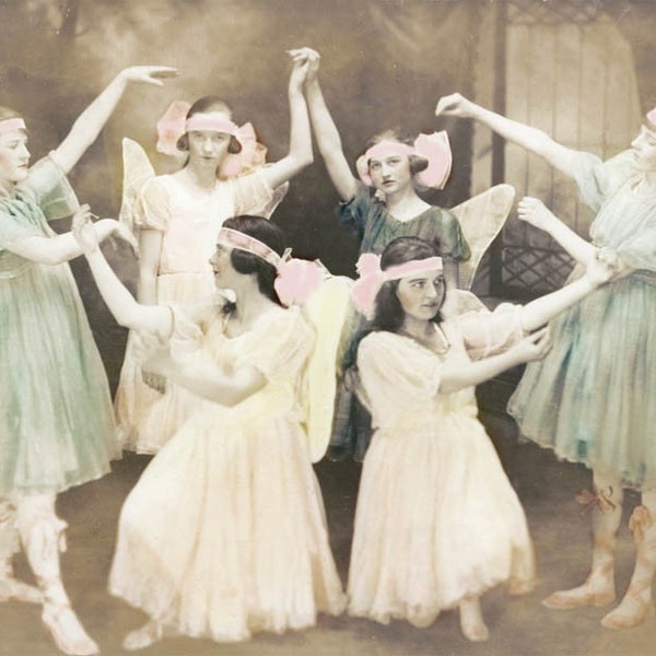 Princess Fairies Ballet Vintage Photo print