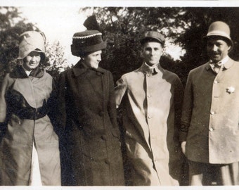 vintage photo 2 Women a man and Policeman photograph