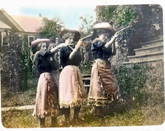 Annie Oakley Cowgirl fine art photographic Greeting Card