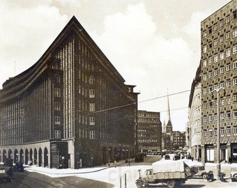 vintage photo 1927 Brutalist Architecture Chile House Kontorhaus District Germany44S